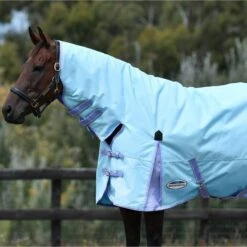 Weatherbeeta Comfitec Classic Lite Combo Neck Delfter Blau/Mint 120/170 -TRUS Pferd Geschaft 1002058000 lightbluepurple wb comfitec classic cmb lite image hero null.543b21