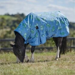 Weatherbeeta Regendecke Saxon 600D Pony Combo Neck Lite Blau