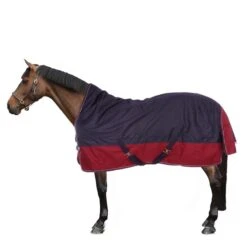 EQUITHÈME Outdoordecke Tyrex 1200D 0g Mit Halbem Hals Navy/Bordeaux -TRUS Pferd Geschaft 44818384.2e869e 1