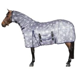 HKM Fliegendecke Stars Combo Grau/Weiß