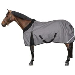 HKM Outdoordecke Liberty 1200D 200g Grau/Schwarz