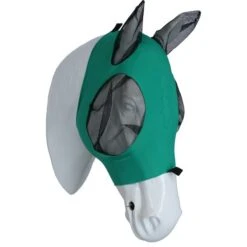 Weatherbeeta Fliegenmaske Stretch Eye Bug Saver Mit Ohren Türkis Schwarz Warmblut