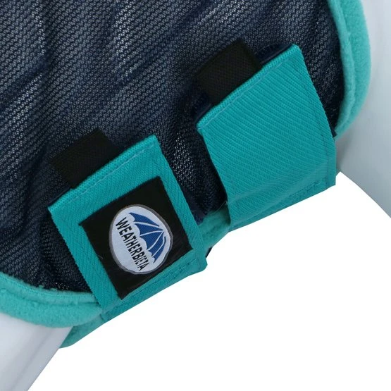 Weatherbeeta Fliegenmaske Comfitec Fine Mesh Ohten Und Nase Navy/Türkis 4 Weatherbeeta Fliegenmaske Comfitec Fine Mesh Ohten Und Nase Navy/Türkis – Bild 4