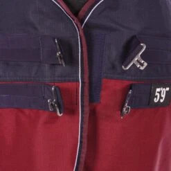EQUITHÈME Outdoordecke Tyrex 1200D 0g Mit Halbem Hals Navy/Bordeaux -TRUS Pferd Geschaft agradi 44818384 2.af70a7 1