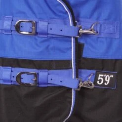 EQUITHÈME Outdoordecke Tyrex 1200D Aisance 150g Mit Halbem Halsteil Blau/Schwarz -TRUS Pferd Geschaft agradi 44818405 1.f18105