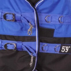 EQUITHÈME Outdoordecke Tyrex 1200D Aisance 150g Mit Halbem Halsteil Blau/Schwarz -TRUS Pferd Geschaft agradi 44818405 2.501f5f