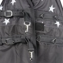 HKM High Neck Decke Orlando Stars 600D 100g Wattefüllung Grau -TRUS Pferd Geschaft agradi 44870930 2.1e8323