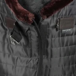 EQUITHÈME Stalldecke Teddy Gefüttert Mit Synthetischem Schaffell Schwarz/Braun -TRUS Pferd Geschaft agradi 44882684 2.80d418