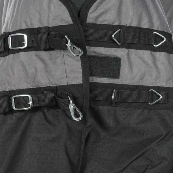 HKM High Neck Decke Orlando 600D 100g Wattefüllung Grau/Schwarz 3 HKM High Neck Decke Orlando 600D 100g Wattefüllung Grau/Schwarz – Bild 3