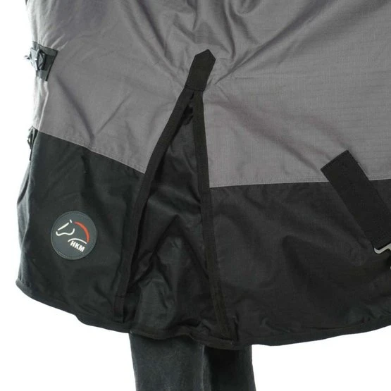 HKM High Neck Decke Orlando 600D 100g Wattefüllung Grau/Schwarz 5 HKM High Neck Decke Orlando 600D 100g Wattefüllung Grau/Schwarz – Bild 5