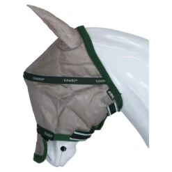 Rambo Fliegenmaske Plus Oatmeal/Green -TRUS Pferd Geschaft agradi 44937567 3.54d80f 1
