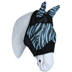 HKM Fliegenmaske Zebra Aqua/Schwarz