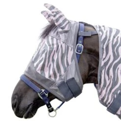HKM Fliegenmaske Zebra Rose Rosa/Grau -TRUS Pferd Geschaft agradi 44986170 4.5e64c0
