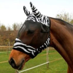 KERBL RugBe By Covalliero Fliegenmaske Mit Ohrbedeckung Zebra/Schwarz Warmblut -TRUS Pferd Geschaft agradi 45005339 4.a8fe1d