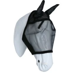 EQUITHÈME Fliegenmaske Anti-UV Ear Mesh Schwarz Warmblut