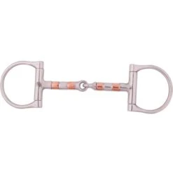 BR Einfach Geochene D-Ringtrense 13mm Messing Edelstahl