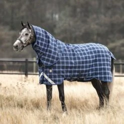 Rhino By Horseware Plus Turnout Heavy Varilayer Navy Check/Indigo