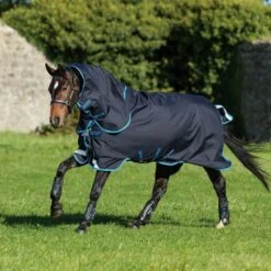 Amigo By Horseware Bravo 12 Plus Turnout Bundle Navy/Türkis