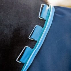 Amigo By Horseware Bravo 12 Turnout Disc Front 100g Navy/Türkis -TRUS Pferd Geschaft hw aart82 bedc amigo bravo 12 turnout lite 100g disc 11.a0d0cf