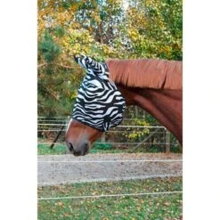KERBL RugBe By Covalliero Fliegenmaske Mit Ohrbedeckung Zebra/Schwarz Warmblut -TRUS Pferd Geschaft kerbl 326119.bfc104