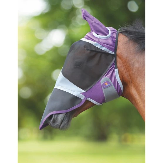 Shires Fliegenmaske Deluxe Mit Ohren Und Nase Violett 4 Shires Fliegenmaske Deluxe Mit Ohren Und Nase Violett – Bild 4