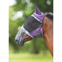 Shires Fliegenmaske Deluxe Violett -TRUS Pferd Geschaft shires 6675 purple.db4946