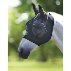 Shires Fliegenmaske Stretch Jet Black -TRUS Pferd Geschaft shires 6680 black 2.d9e762