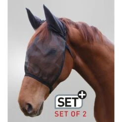 Waldhausen Fliegenmaske Basic 2-er Set Mit Ohren Schwarz -TRUS Pferd Geschaft wald 633101 pon 05.340dd1