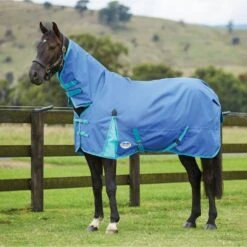 Weatherbeeta Comfitec Classic Lite Combo Neck Delfter Blau/Mint 120/170