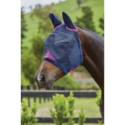 Weatherbeeta Fliegenmaske Comfitec Durable Mesh Mit Ohren Navy/Lila -TRUS Pferd Geschaft wb 1003155011 wb cft mesh mask ears image hero null.218eb3 1