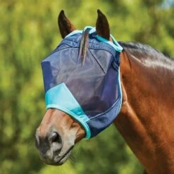 Weatherbeeta Fliegenmaske Comfitec Deluxe Fine Mesh Navy/Türkis -TRUS Pferd Geschaft wb 1006938000 navyturquoise wb fly mask image hero null.c4ab6a