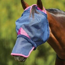 Weatherbeeta Fliegenmaske Comfitec Deluxe Durable Mesh Mit Nase Schwarz/Lila -TRUS Pferd Geschaft wb 1009430000 navypurple wb fly mask nose image hero null.b26d4b 1
