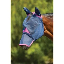 Weatherbeeta Fliegenmaske Comfitec Deluxe Durable Mesh Mit Ohren Und Nase Schwarz/Lila -TRUS Pferd Geschaft wb 1009431000 navypurple wb fly mask nose ears image hero null.5fe9d7 1