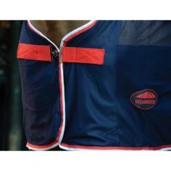 Weatherbeeta Standard Neck Scrim Cooler Navy/Rot/Weiß -TRUS Pferd Geschaft wb 654566 wb scrim cooler stn image feature front closure.1d916b