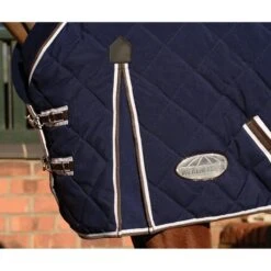Weatherbeeta Stable Rug Comfitec 1000D Diamond Quilt Detach-A-Neck Medium 220g Blue/Charcoal/White -TRUS Pferd Geschaft wb 814192 wb cft 1000d diamond quilt dn med feature gusset.0c3570